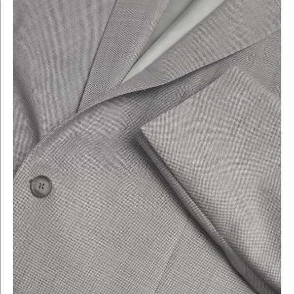 Paul Stuart Gray 100% wool birdseye suit - Picture 3 of 8